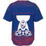 Guam Baseball Shirt White Latte Stone Guam Polynesian