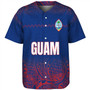 Guam Baseball Shirt White Latte Stone Guam Polynesian