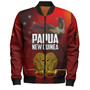 Papua New Guinea Bomber Jacket Paradisaea Bird Traditional Patterns Style