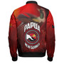 Papua New Guinea Bomber Jacket Paradisaea Bird Traditional Patterns Style