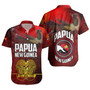 Papua New Guinea Short Sleeve Shirt Paradisaea Bird Traditional Patterns Style