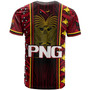 Papua New Guinea Custom Personalised T-Shirt - Seal And Map Tribal Traditional Patterns