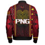 Papua New Guinea Custom Personalised Bomber Jacket  Seal And Map Tribal Traditional Patterns