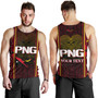 Papua New Guinea Custom Personalised Tank Top  Seal And Map Tribal Traditional Patterns