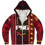 Papua New Guinea Custom Personalised Sherpa Hoodie  Seal And Map Tribal Traditional Patterns