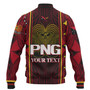 Papua New Guinea Custom Personalised Baseball Jacket  Seal And Map Tribal Traditional Patterns