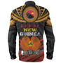 Papua New Guinea Custom Personalised Long Sleeve Shirt Papua New Guinea Fabric Pattern Design