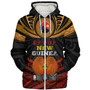 Papua New Guinea Custom Personalised Sherpa Hoodie Papua New Guinea Fabric Pattern Design