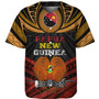 Papua New Guinea Custom Personalised Baseball Shirt Papua New Guinea Fabric Pattern Design