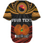 Papua New Guinea Custom Personalised Baseball Shirt Papua New Guinea Fabric Pattern Design