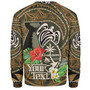 Guam Custom Personalised Sweatshirt Hafa Adai Seal Flower Tropical Retro Style