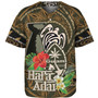 Guam Custom Personalised Baseball Shirt Hafa Adai Seal Flower Tropical Retro Style