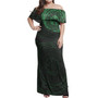 Polynesian Tattoo Style Women Off Shoulder Long Dress Version 2.0