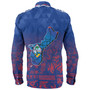 Guam Long Sleeve Shirt Guam Hafa Adai Tropical Pattern