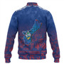 Guam Baseball Jacket Guam Hafa Adai Tropical Pattern