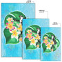 Hawaii Area Rug Hula Girls With Tropical Flowers Polynesian Style