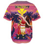 Hawaii Baseball Shirt Custom Aloha Hula Girl Dancing In Tropical Palm Trees At Sunset Kakau Style