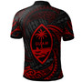 CUSTOM Chargualaf Guam Polynesian Polo Shirt - Red Tribal Wave