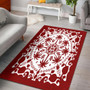 Hawaii Area Rug Red Hawaii Pattern Palm Trees and Turtles Polynesian