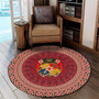 Tonga Round Rugs Ngatu Pattern