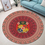 Tonga Round Rugs Ngatu Pattern