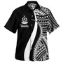 Vanuatu Combo Dress And Shirt - Polynesian Tentacle Tribal Pattern White