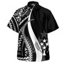 Kosrae Combo Dress And Shirt - Micronesian Tentacle Tribal Pattern White