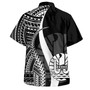 Tahiti Combo Dress And Shirt - Polynesian Tentacle Tribal Pattern White