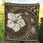 Polynesian Turtle Retro Style Premium Quilt