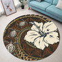 Polynesian Turtle Retro Style Round Rug