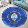 Guam Round Rugs Coat Of Arms Mandala