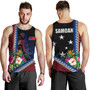 Samoa Tank Top Polynesia Pattern With Tropical Flower