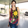 Philippines Filipinos Women Tank Polynesia Pattern With Tropical Flower