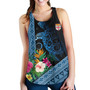 Fiji Women Tank Polynesia Pattern With Tropical Flower