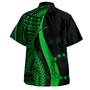 Cook Islands Combo Dress And Shirt - Polynesian Tentacle Tribal Pattern Green