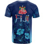 Fiji T-Shirt Fijian Traditional Patterns Hibiscus FlowersFiji T-Shirt Fijian Traditional Patterns Hibiscus Flowers