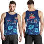 Fiji Tank Top Fijian Traditional Patterns Hibiscus Flowers