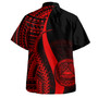 American Samoa Combo Dress And Shirt - Polynesian Tentacle Tribal Pattern Red