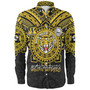 Hawaii Long Sleeve Shirt Custom President William McKinley High School Black & Gold Super Tigers Tribal Style