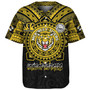 Hawaii Baseball Shirt Custom President William McKinley High School Black & Gold Super Tigers Tribal Style