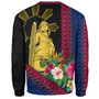 Philippines Filipinos Sweatshirt Lapu Lapu Polynesia Pattern With Tropical Flower