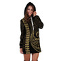 Hawaii Hoodie Dress Kakau Style Gold