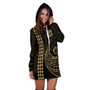 Tuvalu Hoodie Dress Kakau Style Gold