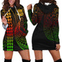 Tuvalu Hoodie Dress Kakau Style Reggae