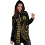 Solomon Islands Hoodie Dress Kakau Style Gold