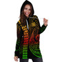 Papua New Guinea Hoodie Dress Kakau Style Reggae