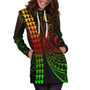 Northern Mariana Islands Hoodie Dress Kakau Style Reggae