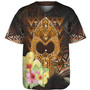 Hawaii Baseball Shirt Ikaika Hawaiian With Hibiscus Flowers Retro Style