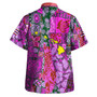 Hawaii Combo Dress And Hawaiian Shirt - Hawaiian style tapa fabric patchwork abstract vintage with Hawaii map