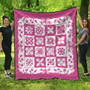 Hawaii Premium Quilt Pink Hawaii Pattern Polynesian Color